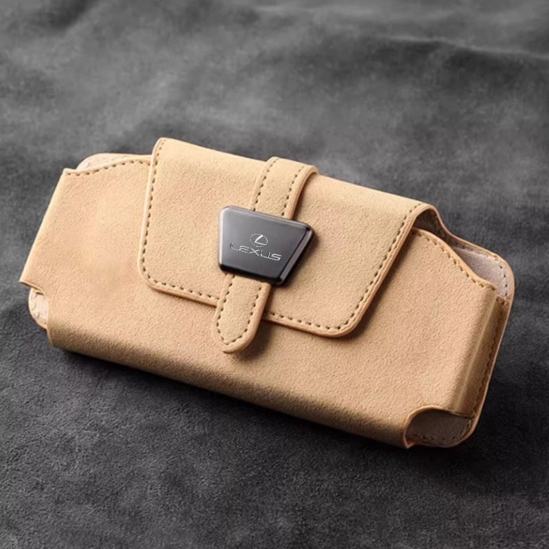 Luxe Suède Zonnebrilhouder