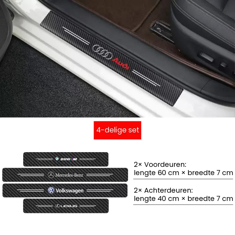Carbonfiberstickers 4 stuks