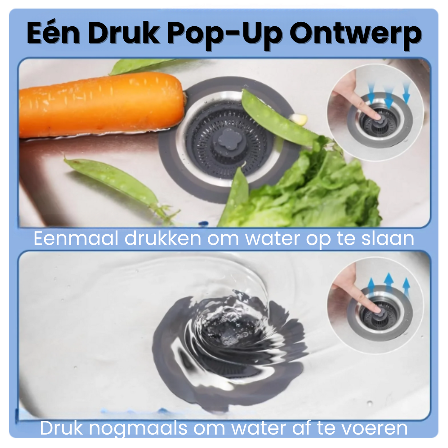 Premium Gootsteen Zeef & Stop