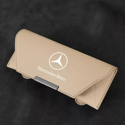 Premium Leren Zonnebrilhouder