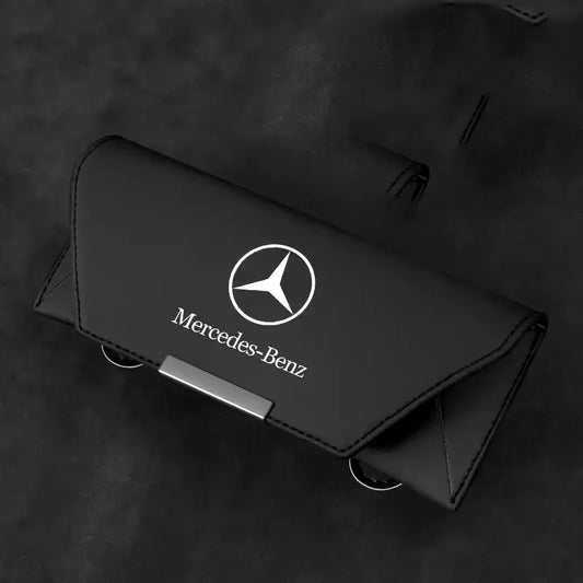 Premium Leren Zonnebrilhouder