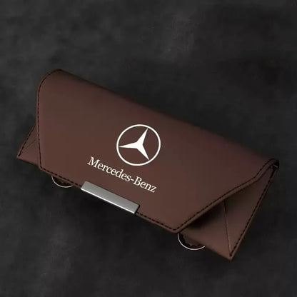 Premium Leren Zonnebrilhouder