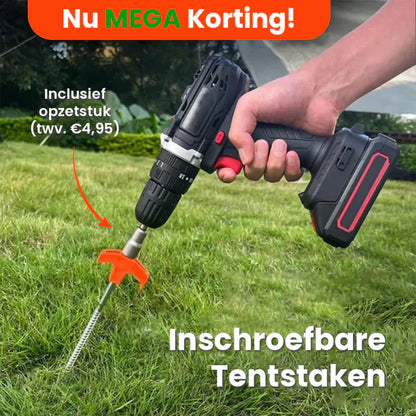 Inschroefbare Tentstaken (4st.)