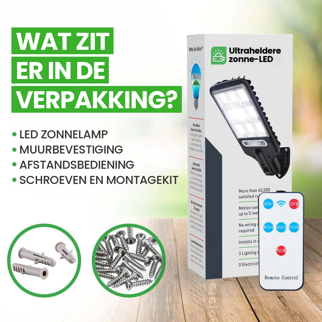 Buitenlamp op Zonenergie